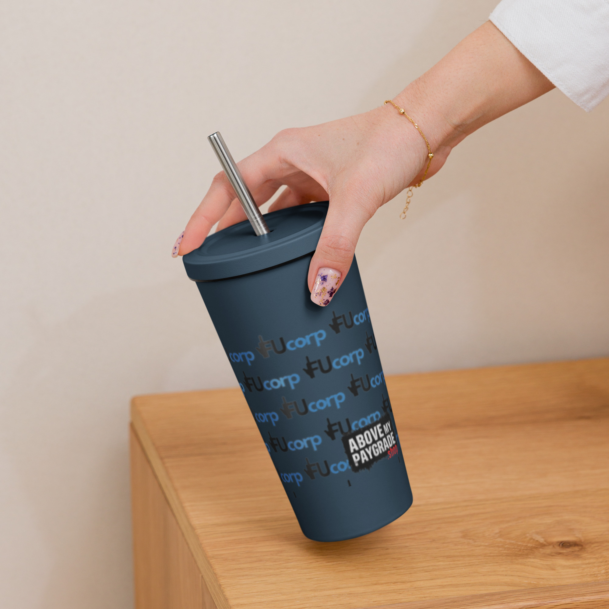 FUcorp Insulated tumbler with a straw - Image 6