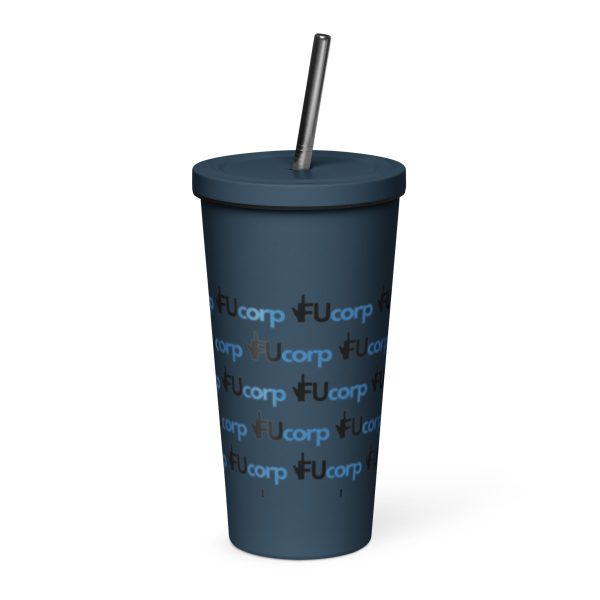 FUcorp Insulated tumbler with a straw